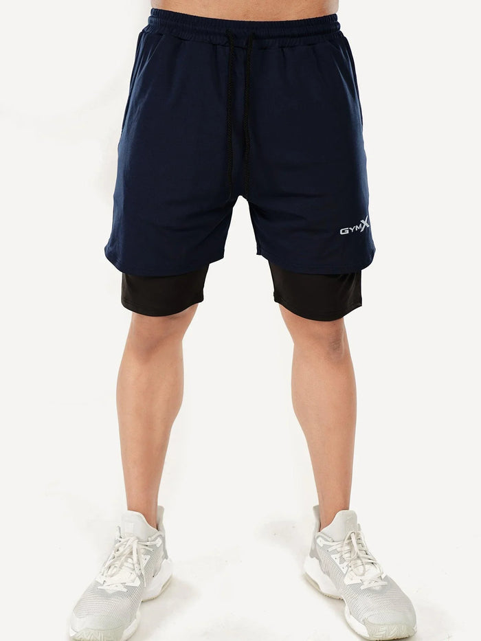 2-in-1 Shorts with phone pocket: Sublime Blue - Sale - GymX