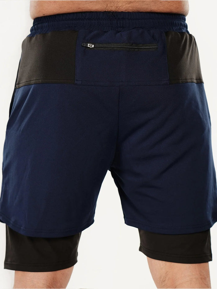 2-in-1 Shorts with phone pocket: Sublime Blue - Sale - GymX
