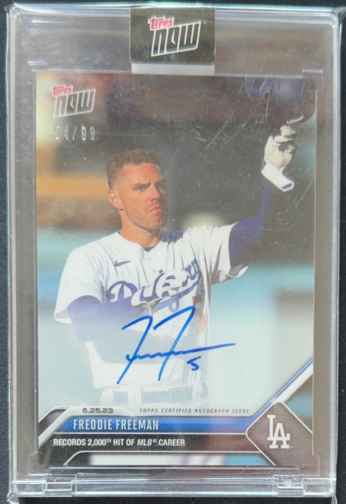 2023 Topps Now Freddie Freeman Records 2,000th Hit Auto /99 #498A