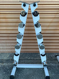 3lb- 12 Lb Chrome Dumbbell Set w/ Vertical Rack