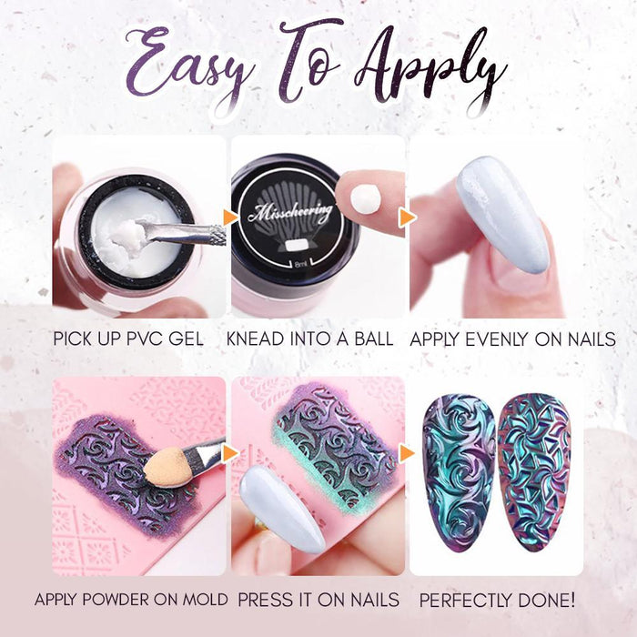 4D Sculpture Nail Art Mold Set For Beginners And Pros Easy No Tools Needed Embossed Patterns