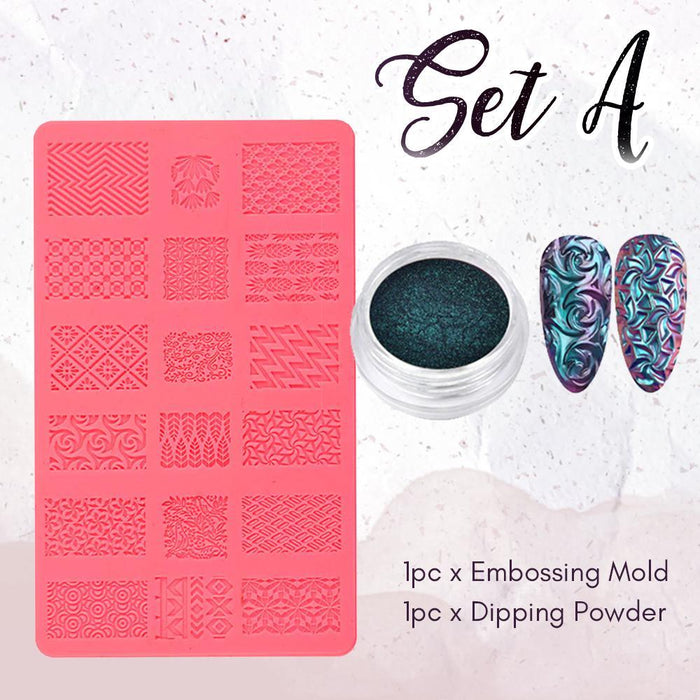 4D Sculpture Nail Art Mold Set For Beginners And Pros Easy No Tools Needed Embossed Patterns