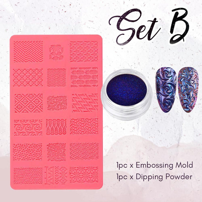 4D Sculpture Nail Art Mold Set For Beginners And Pros Easy No Tools Needed Embossed Patterns