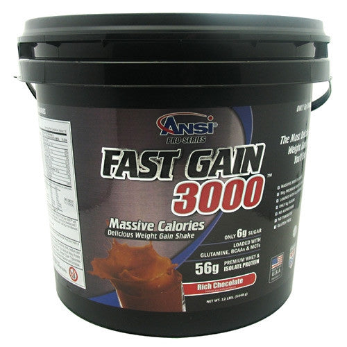 Advance Nutrient Science Fast Gain 3000 - Chocolate - 12 lb - 689570406506