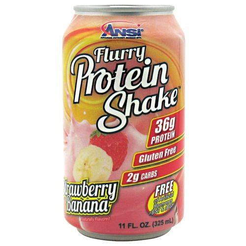 Advance Nutrient Science Flurry Protein Shake - Strawberry Banana - 12 Cans - 689570407169