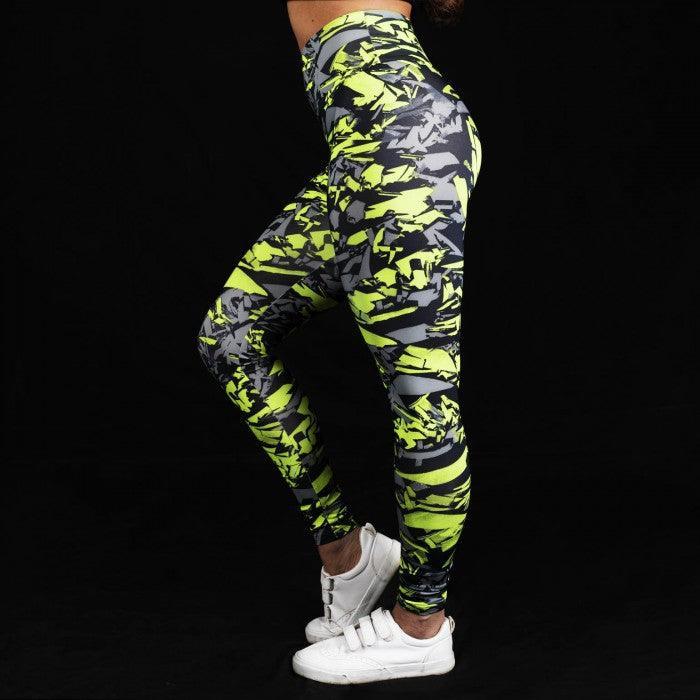 Allure Leggings: Neon Fusion Camo- Sale - GymX