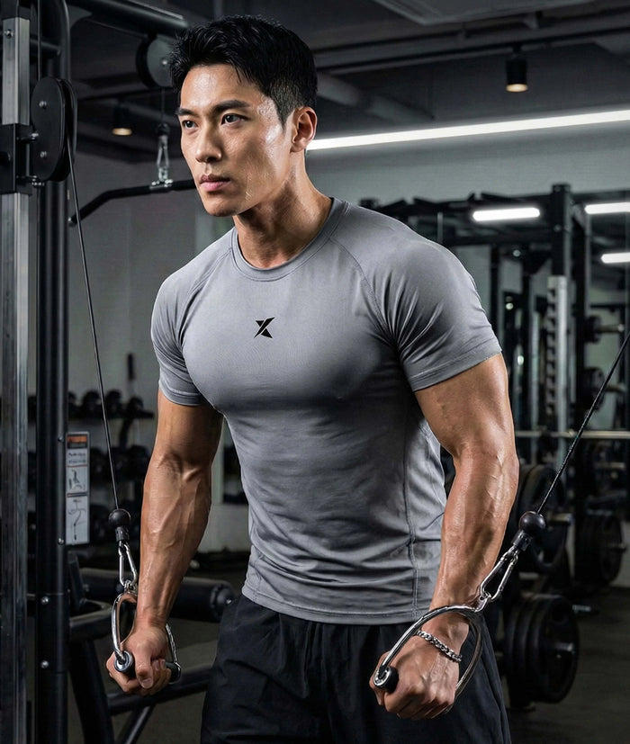 Armour Compression Tees: Gun Metal Grey (Nylon)