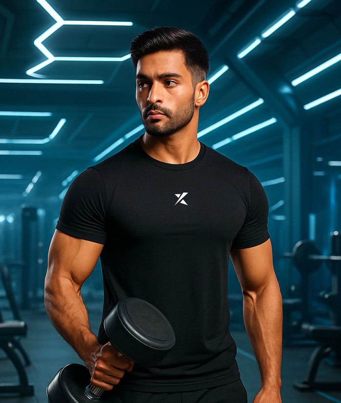 Armour Compression Tees: Obsidian Black (Nylon)