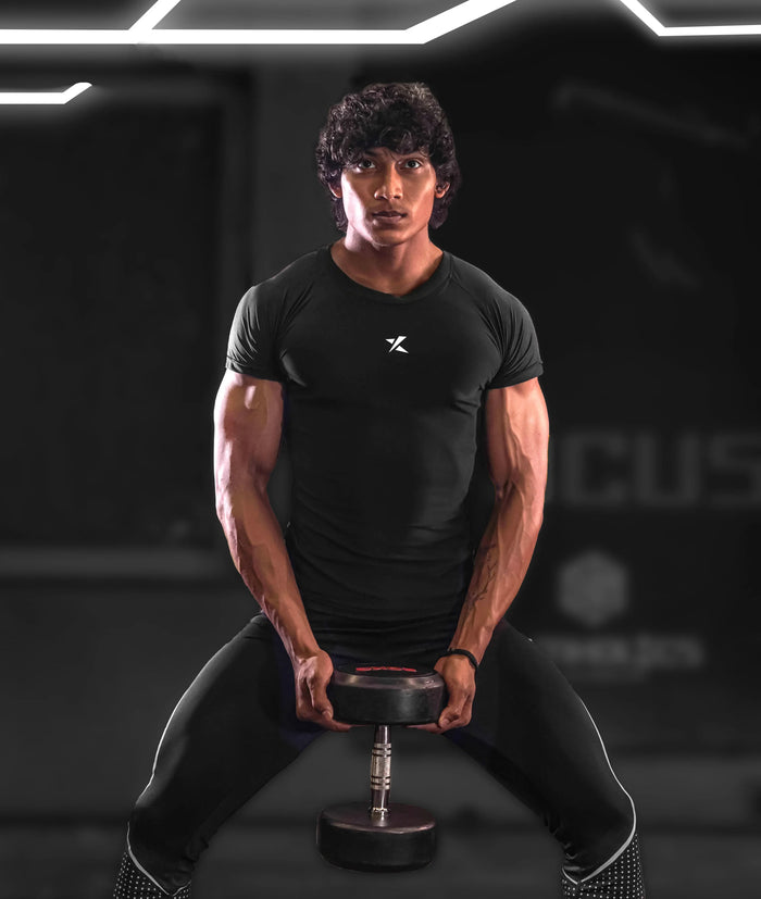 Armour Compression Tees: Obsidian Black (Nylon)