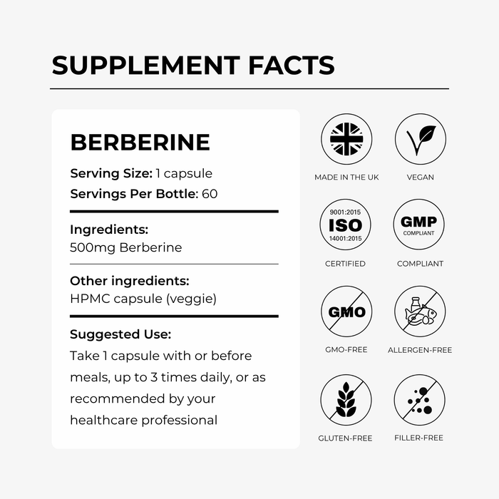 Berberine 500mg - Charava UK