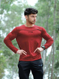 Blade Full Sleeve Tee: Blood Red - GymX
