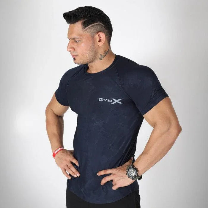 Blue Leopard Tee- Animal Instinct- Sale - GymX