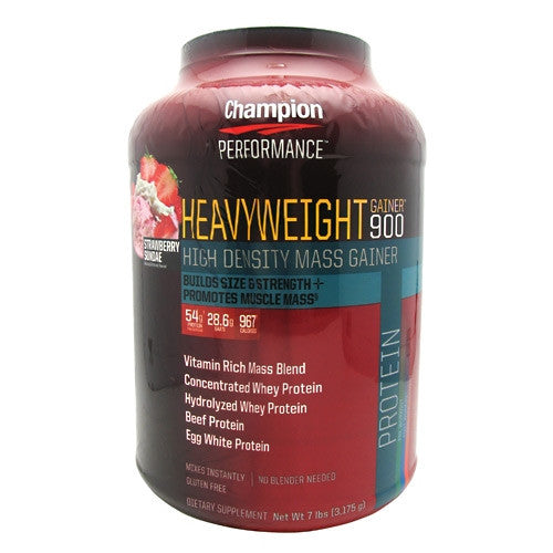 Champion Nutrition Heavyweight Gainer 900 - Strawberry Shake - 7 lb - 027692102904