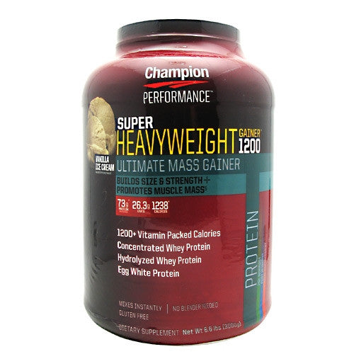 Champion Nutrition Super Heavyweight Gainer 1200 - Double Vanilla Cream Shake - 6.6 lb - 027692120908