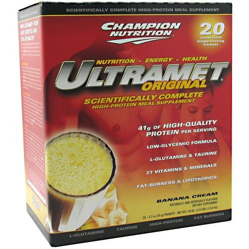 Champion Nutrition Ultramet Original - Banana Cream - 20 Packets - 027692131607