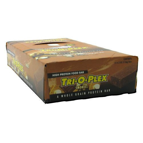 Chef Jays Tri-O-Plex High Protein Food Bar - Smores - 12 Bars - 678991002206