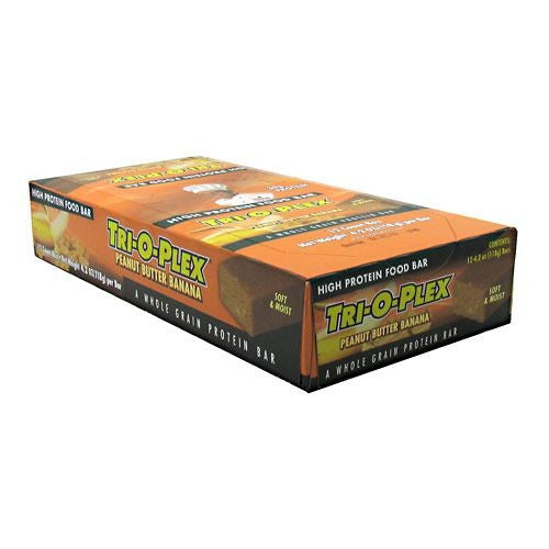Chef Jays Tri-O-Plex High Protein Food Bar - Peanut Butter Banana - 12 Bars - 678991011208