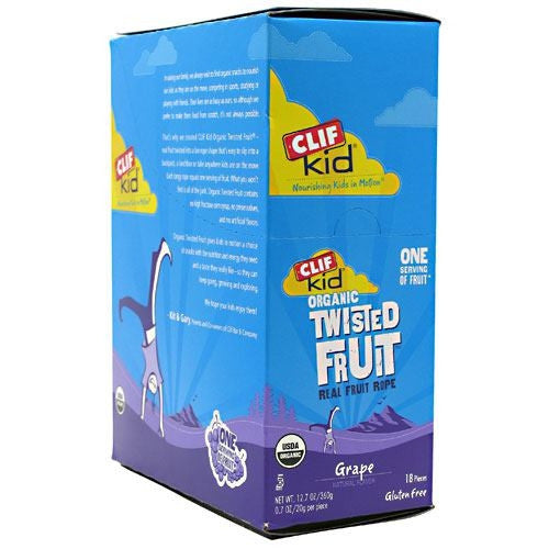 Clif Kid Organic Twisted Fruit - Grape - 18 ea - 722252380050
