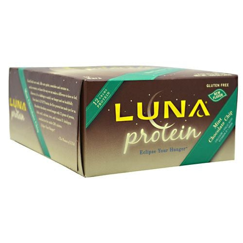 Clif Luna Protein - Mint Chocolate Chip - 12 Bars - 722252333056