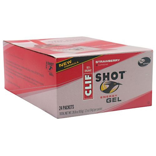 Clif Shot Energy Gel - Strawberry - 24 Packets - 722252276278