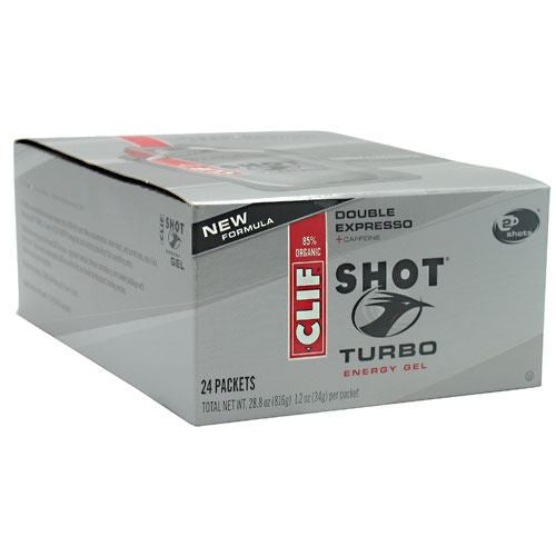 Clif Shot Turbo Energy Gel - Double Expresso - 24 Packets - 722252276261