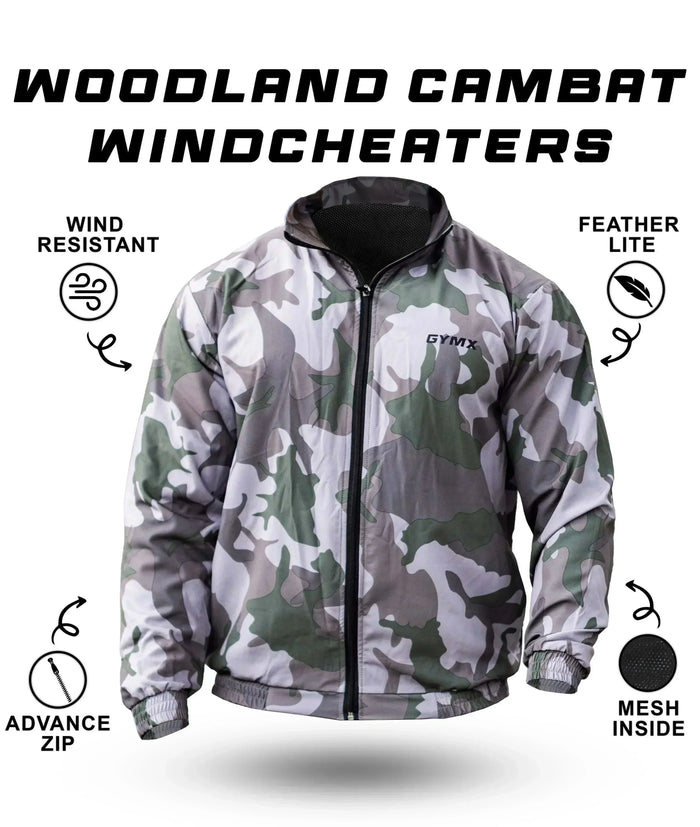 Combat Camo GymX Windcheaters: Woodland Camo - Sale