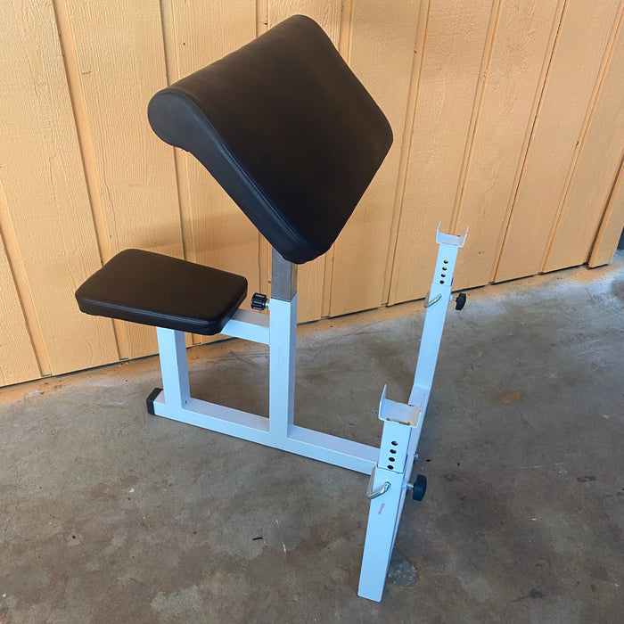 Compact Residential Preacher Curl Weight Bench