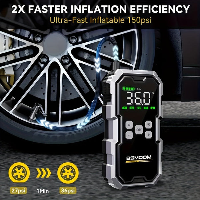 Cordless Car Jump Starter with Air Compressor