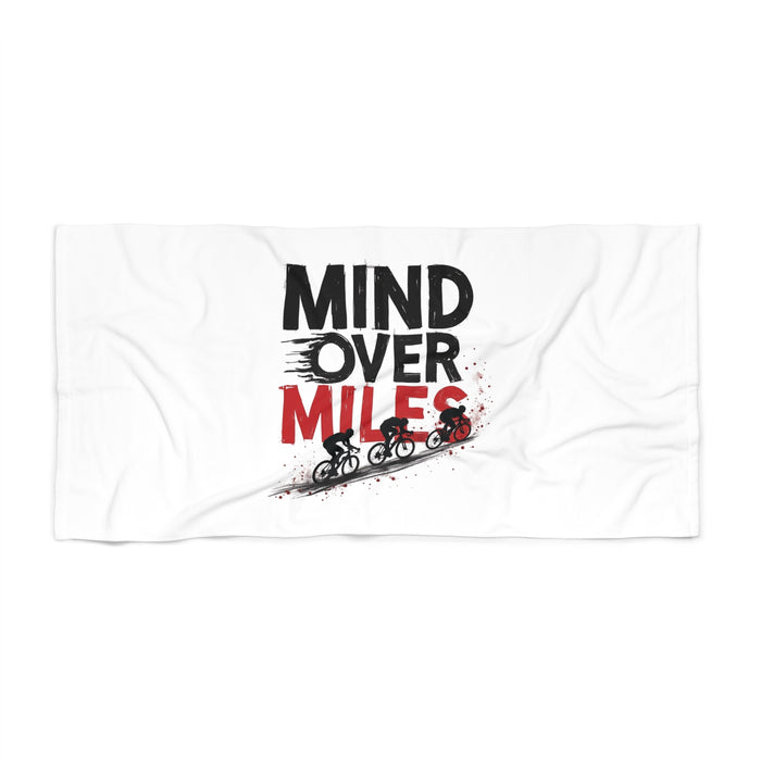 Cycling Beach Towel with Motivational Design - Home Decor
