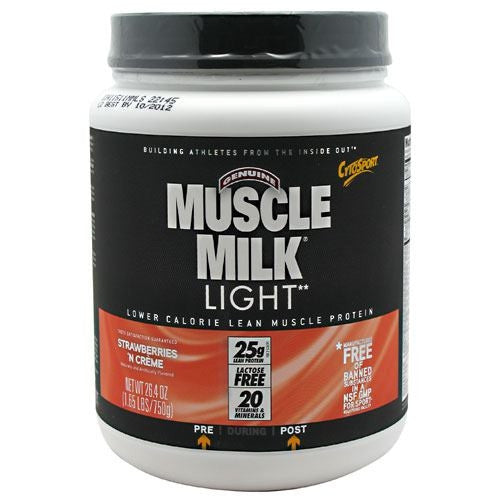 CytoSport Muscle Milk Light - Strawberry Milkshake - 1.65 lb - 660726593301
