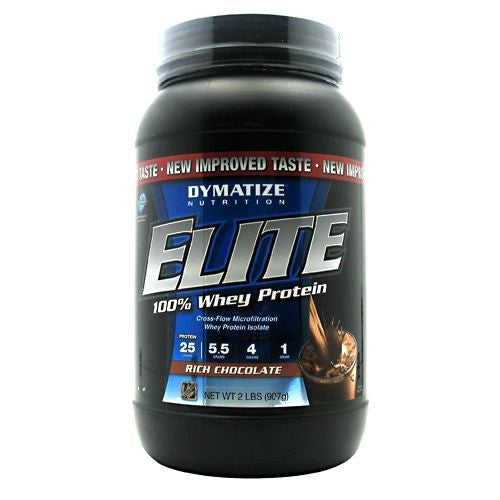 Dymatize Elite 100% Whey Protein - Rich Chocolate - 2 lb - 705016599141