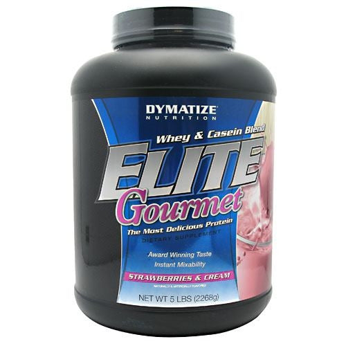Dymatize Elite Gourmet Whey & Casein Blend - Strawberries and Cream - 5 lb - 705016433001
