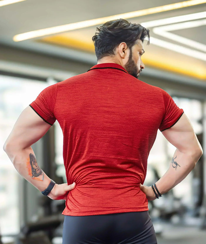 Edge GymX Polos- Flame Red - Sale