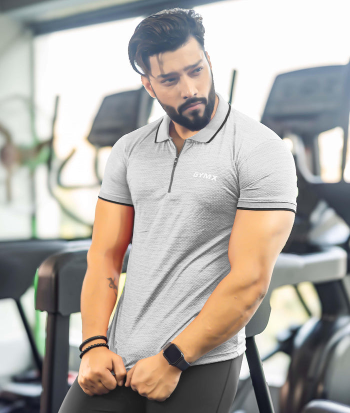 Edge GymX Polos- Striking Grey - Sale