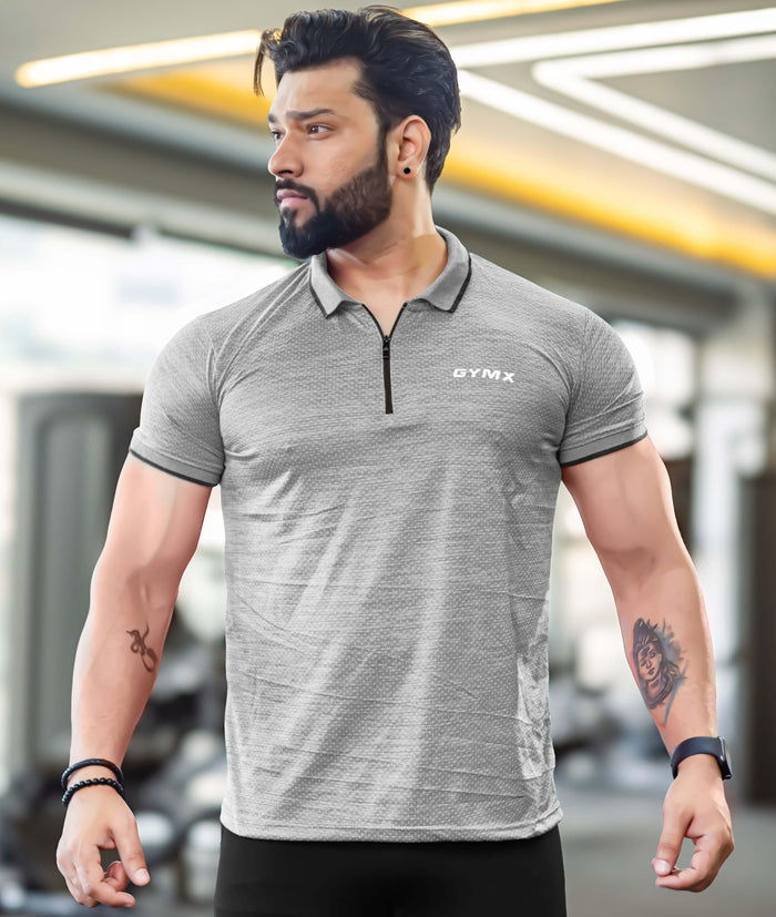 Edge GymX Polos- Striking Grey - Sale