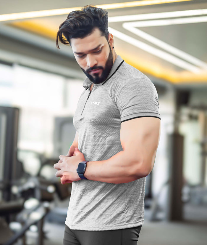 Edge GymX Polos- Striking Grey - Sale