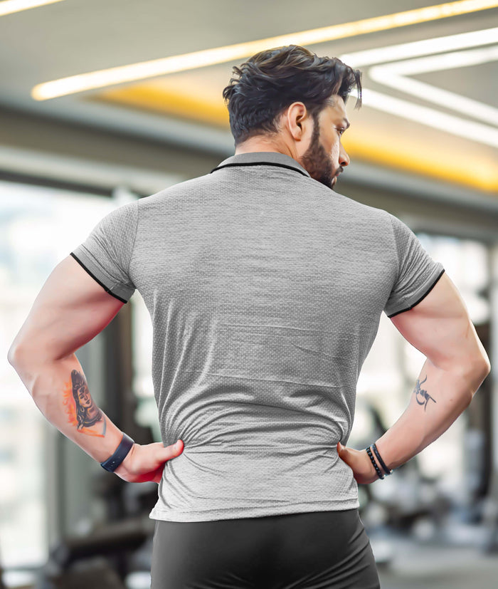 Edge GymX Polos- Striking Grey - Sale