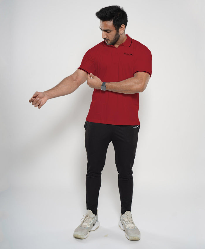 Epic GymX Polo Tee: Valentine Red - Sale - GymX