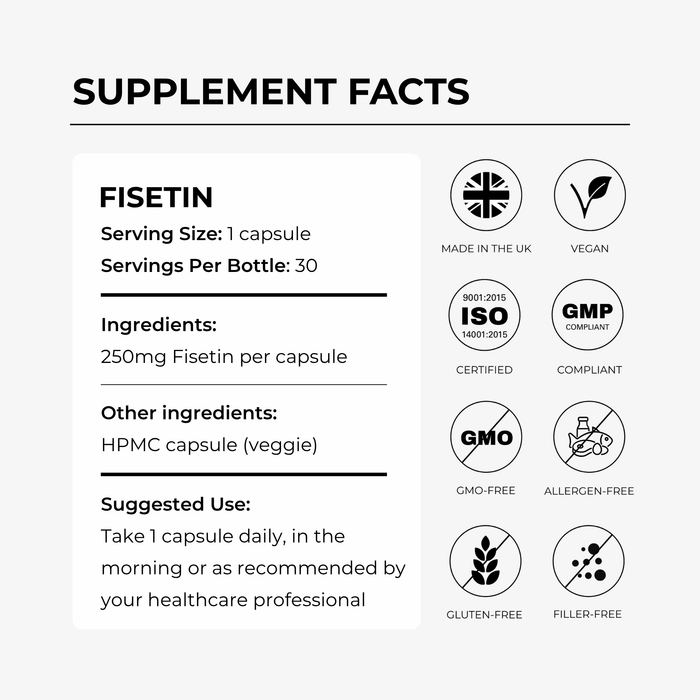 Fisetin 250mg - Charava UK