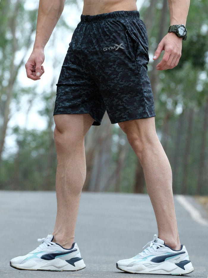 Freeze Blue Camo GymX Shorts - Sale - GymX