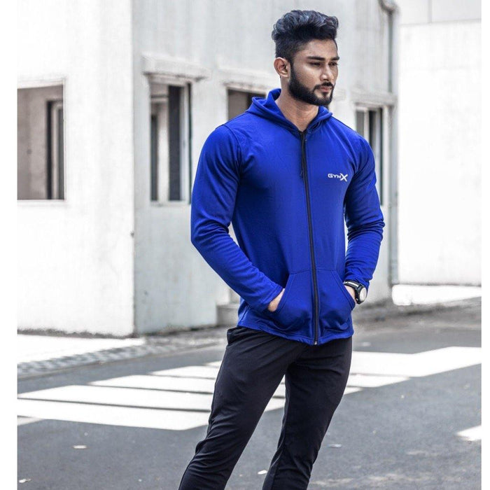 Gains Alpine Blue Hoodie- Villain Series - GymX