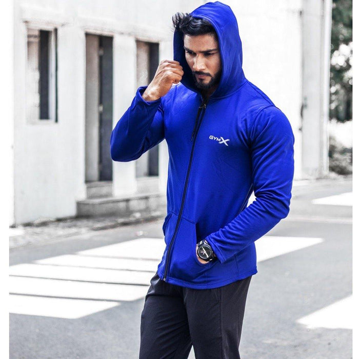 Gains Alpine Blue Hoodie- Villain Series - GymX