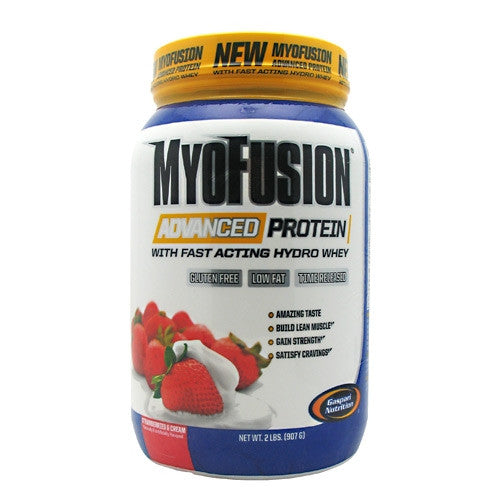 Gaspari Nutrition MyoFusion Advanced Protein - Strawberries & Cream - 2 lb - 646511022409