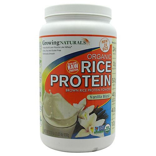 Growing Naturals Organic Rice Protein - Vanilla Blast - 2 lb - 815211010010