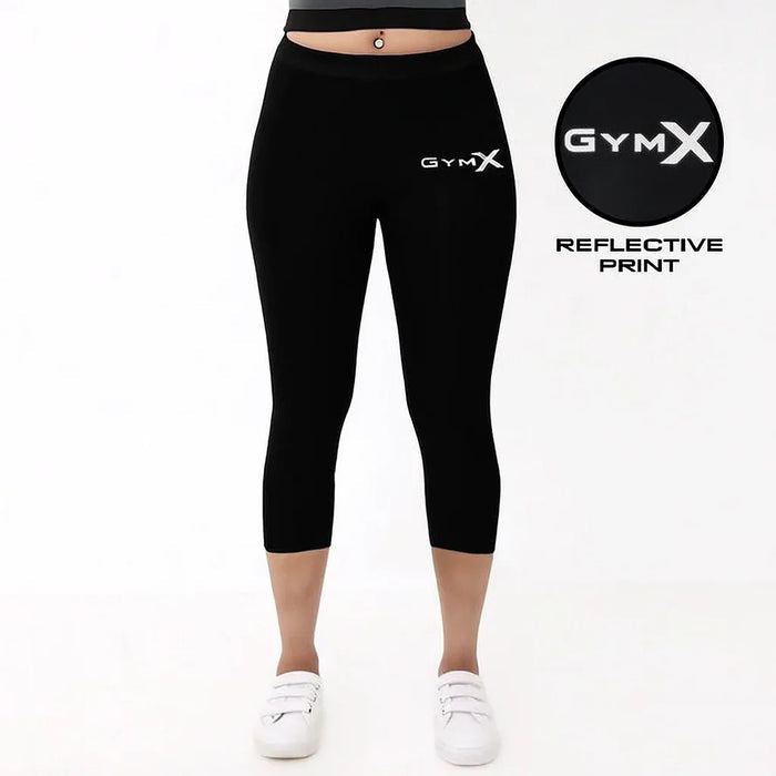 GymX  Black 3/4th Leggings - Sale