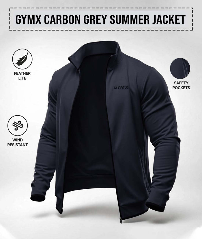 GymX Carbon Grey Summer Jacket