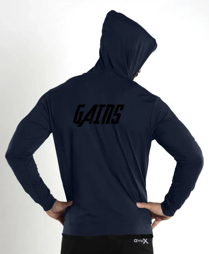 GymX Gains Blue Hoodie - Sale