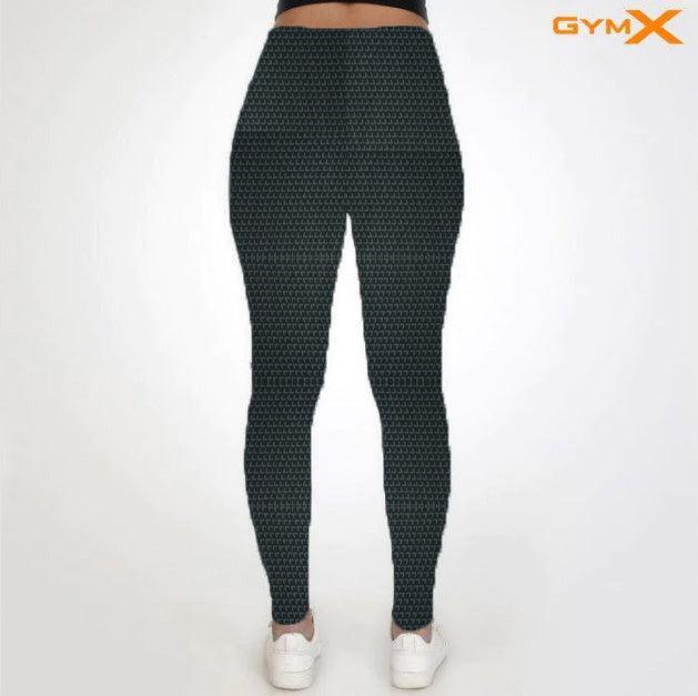 GymX Ladies Dark Grey Pattern Leggings - Sale - GymX