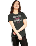 Gymx Ladies Grey Printed T-shirt - Sale - GymX