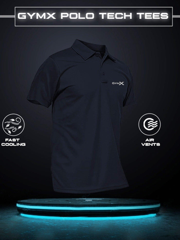 GymX Polo Tech Tee: Infinity Blue - Sale - GymX